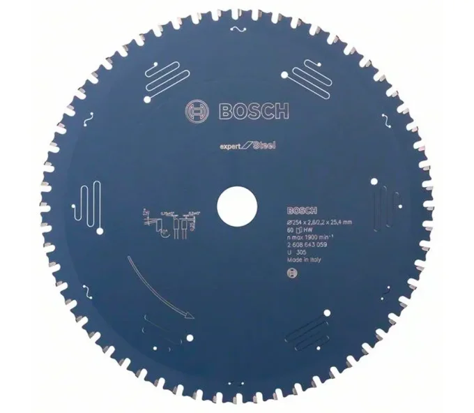 Пильный диск BOSCH EX SL H 2608643059 254мм 2.2мм-1