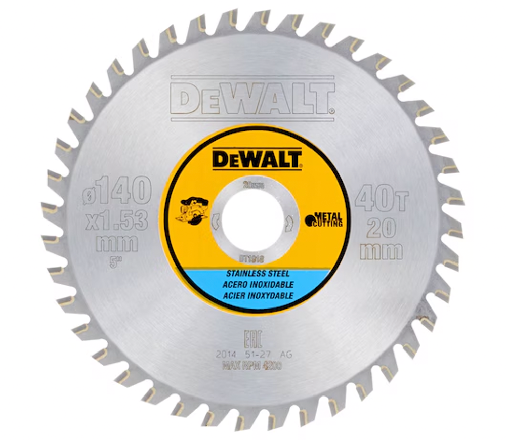 Пильный диск DEWALT DT1918 140мм 1.53мм photo