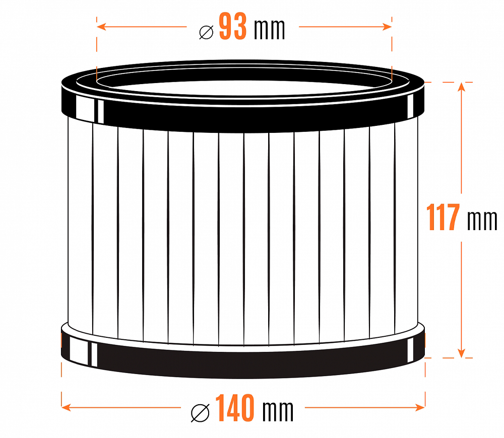 Filtru pentru aspirator 140mm DAEWOO DAVC 25HF photo 1