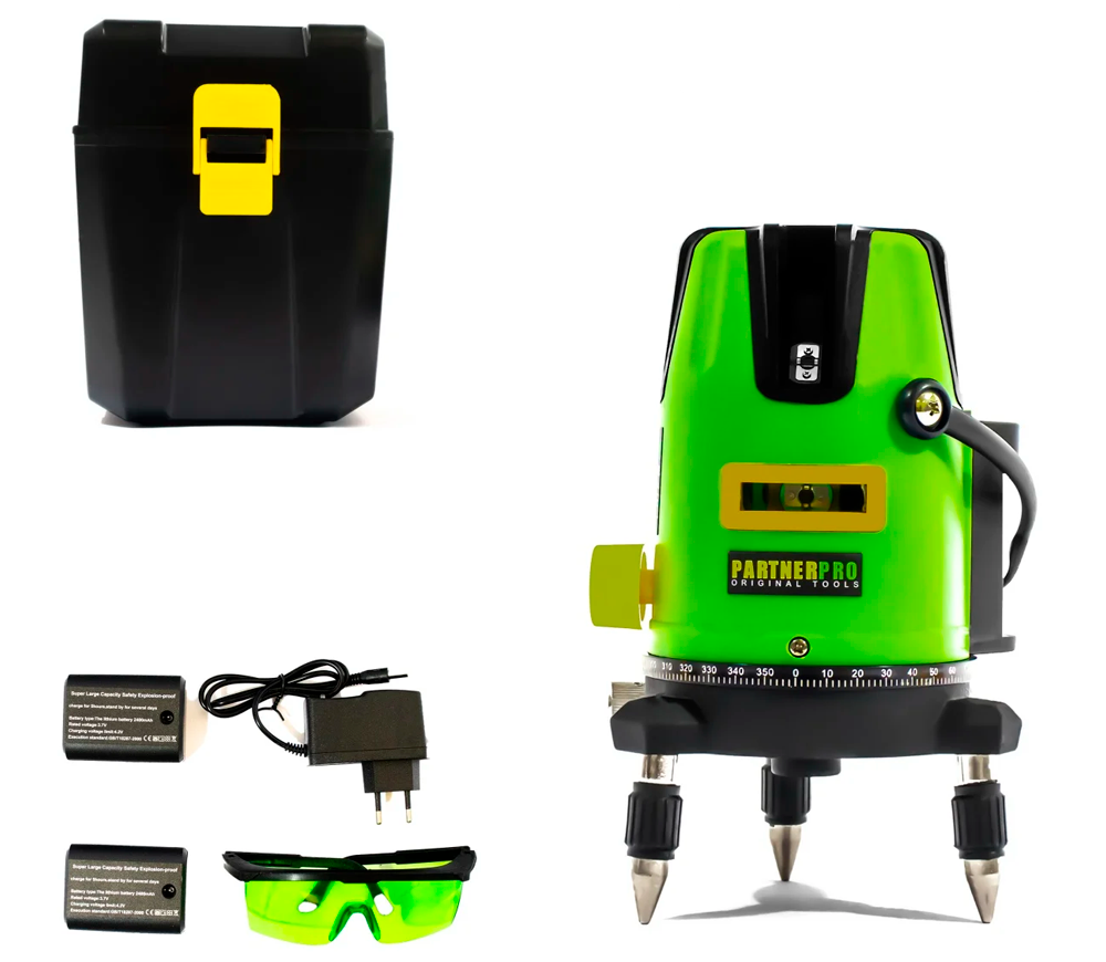 Nivelă cu laser PARTENERPRO PLE-5D 5fascicole 40m photo 0