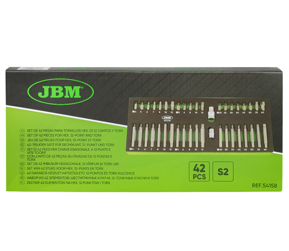Набор бит JBM-54158 Spline/HEX/TX 10/30мм photo 1