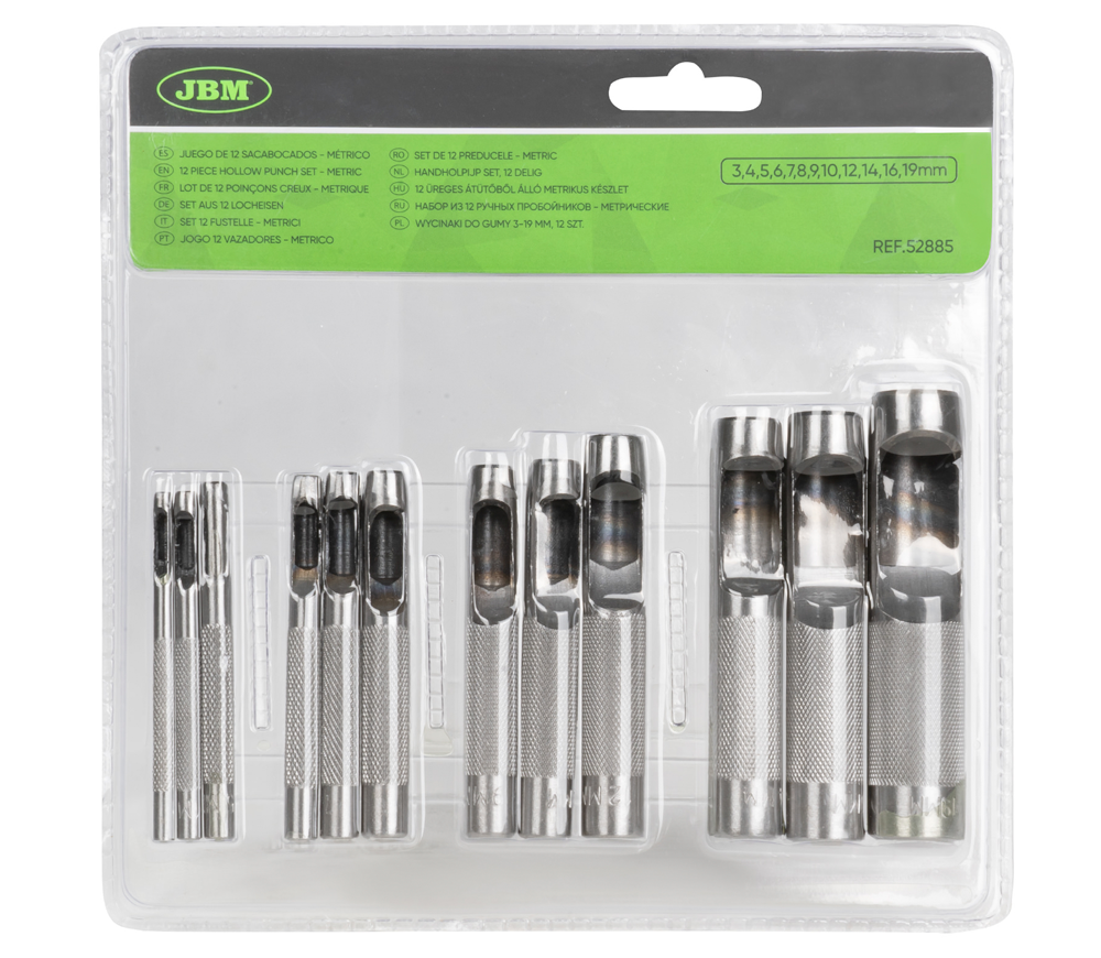 Setul de perforatoare pentru piele JBM-52885 3-19mm photo 0