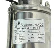 Pompă submersibilă Demetra 4QGD1.2-100-0.75 1500w 1500l/h-2