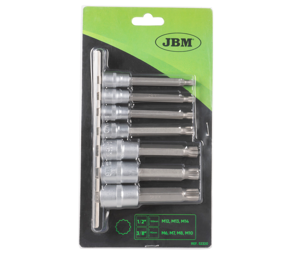 Набор бит JBM-52320 Spline 90/100мм M6-M14мм photo 1