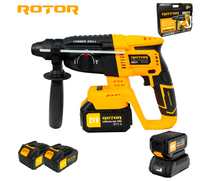 Ciocan rotopercutor cu acumulator ROTOR RRH21V 21V 3Ah-4