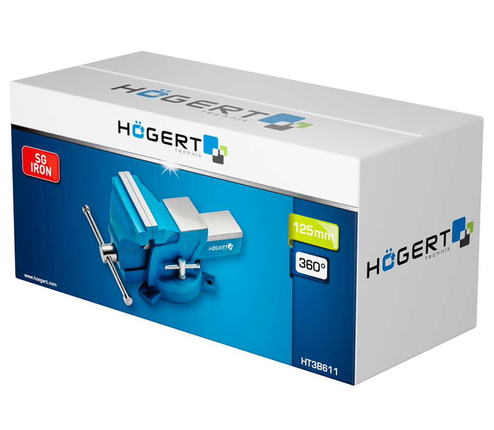 Тиски HOEGERT HT3B611 125мм photo 0