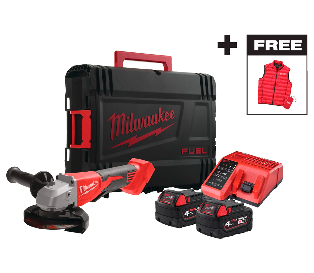 Угловая шлифмашина аккумуляторная MILWAUKEE M18 BLSAG125XPDMC-402X 125мм 18В 5Ач photo
