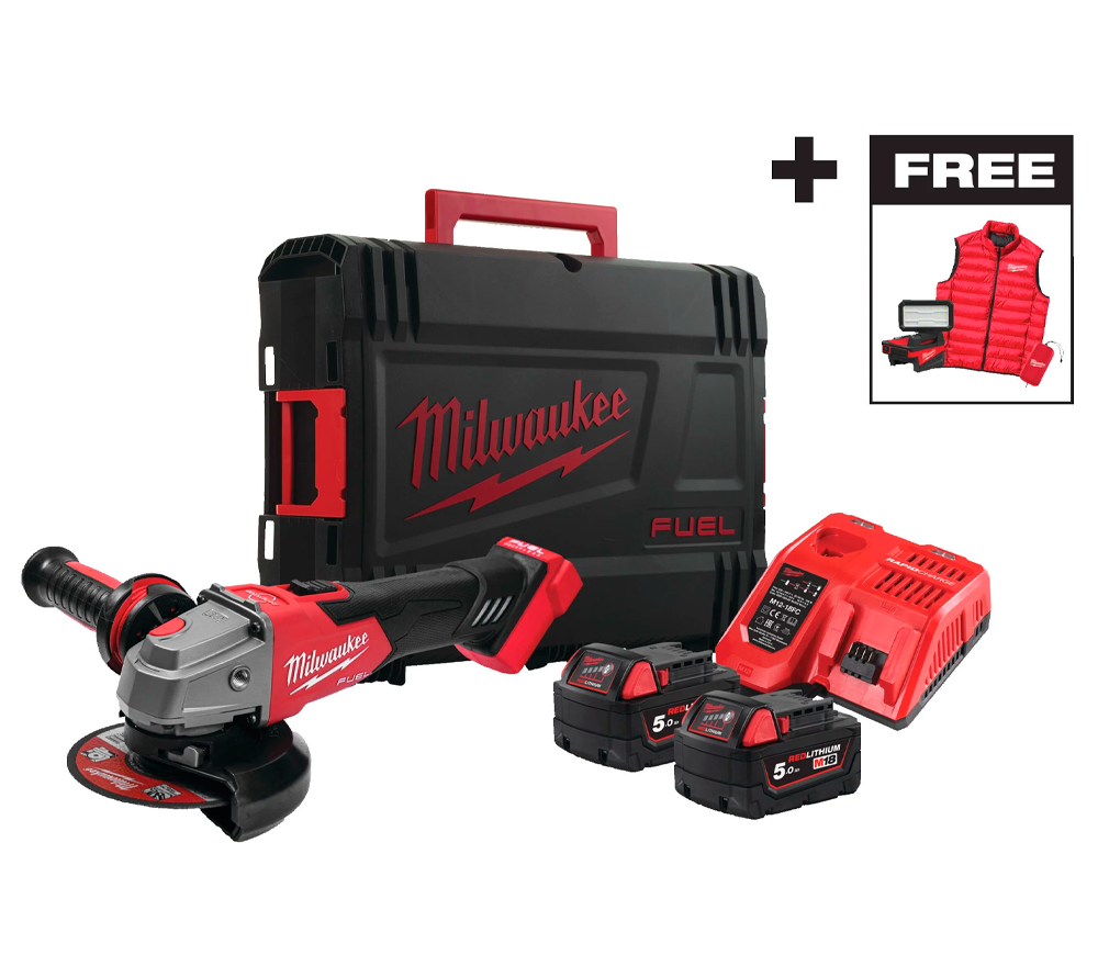Угловая шлифмашина аккумуляторная MILWAUKEE M18 FSAG125XBMC-502X 125мм 18В 5Ач photo