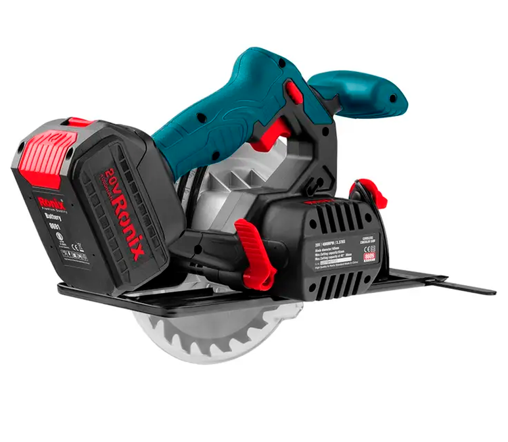 Дисковая пила аккумуляторная RONIX 8609 165мм 20В 4Ач photo 1