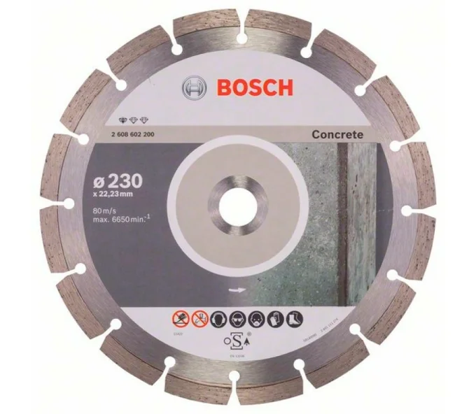 Disc de tăiat cu diamant BOSCH Standard for Concrete 230mm Segmentat Beton-1