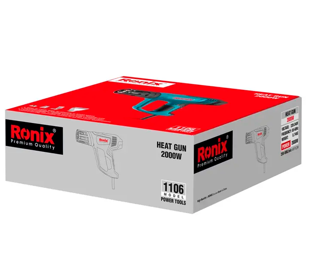 Suflantă de aer cald RONIX 1106 2000w 600°C photo 6