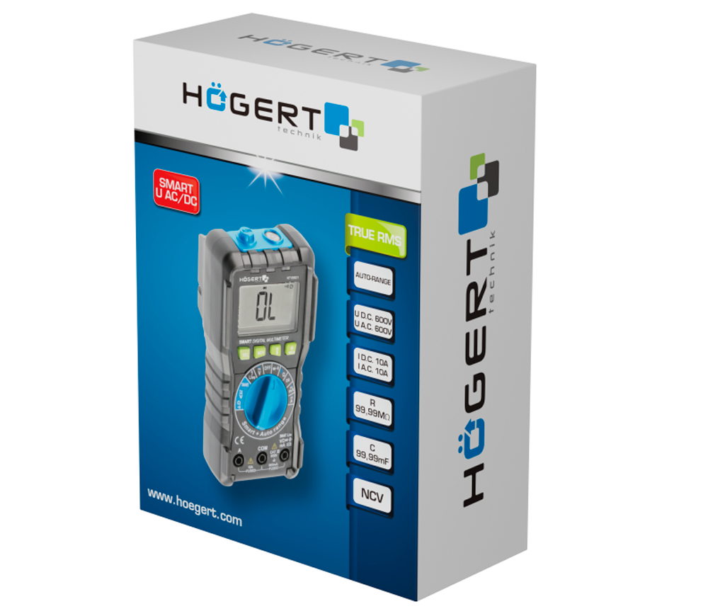 Multimetru digital HOEGERT SMART HT1E601 0/600V 0/10A photo 2