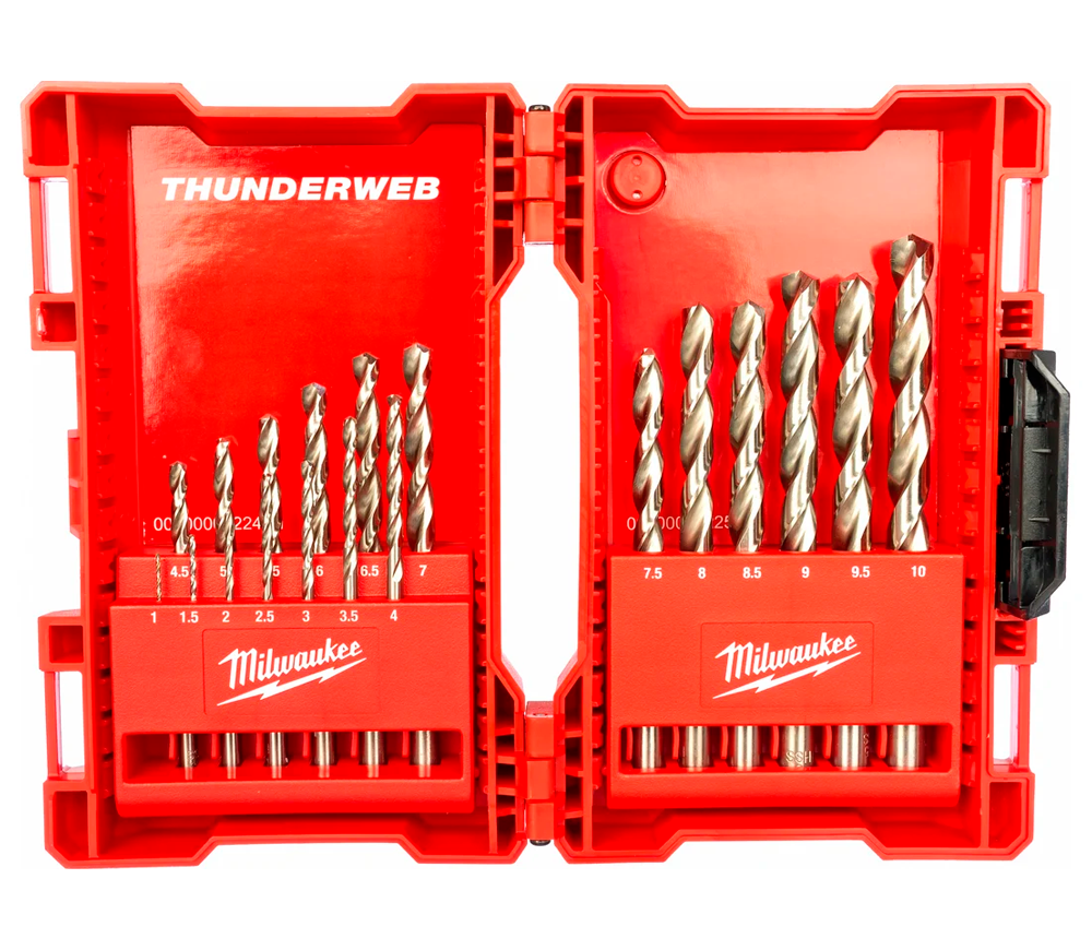 Набор сверл по металлу MILWAUKEE Thunderweb 1-10мм HSS-G photo 0