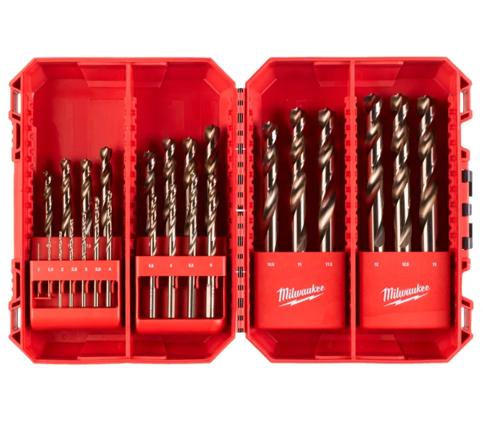Set burghiuri pe metal MILWAUKEE RED COBALT 1-13mm HSS-CO-1