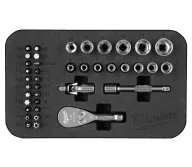 Набор торцевых головок и бит 39шт. MILWAUKEE Compact Ratchet Set 4-14 мм-3