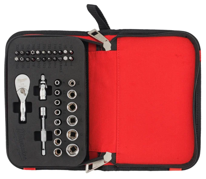 Набор торцевых головок и бит 39шт. MILWAUKEE Compact Ratchet Set 4-14 мм-1