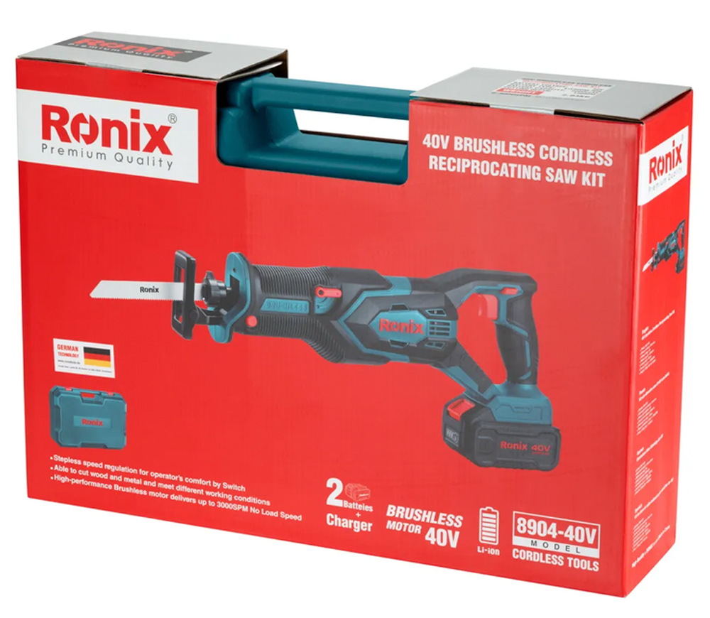 Fierăstrău sabie cu acumulator RONIX 8904-40V 40V 2Ah photo 9