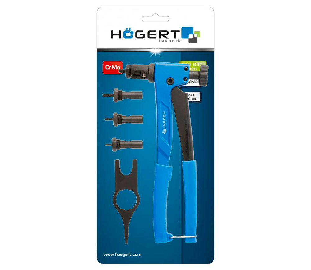 Заклёпочник ручной HOEGERT HT2C180 photo 0