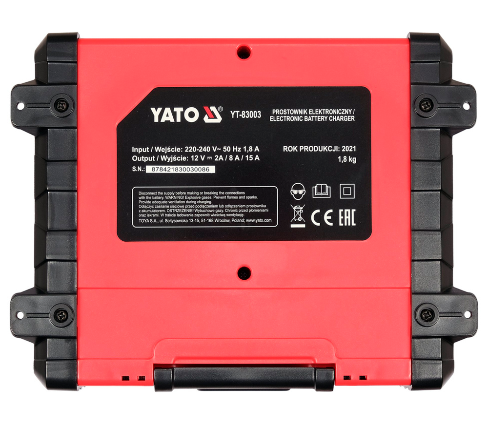 Incarcator acumlator YATO YT83003 15A 12V photo 2