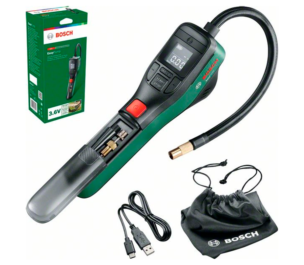 Автокомпрессор аккумуляторный BOSCH EasyPump 10.3бар 10л/мин-2