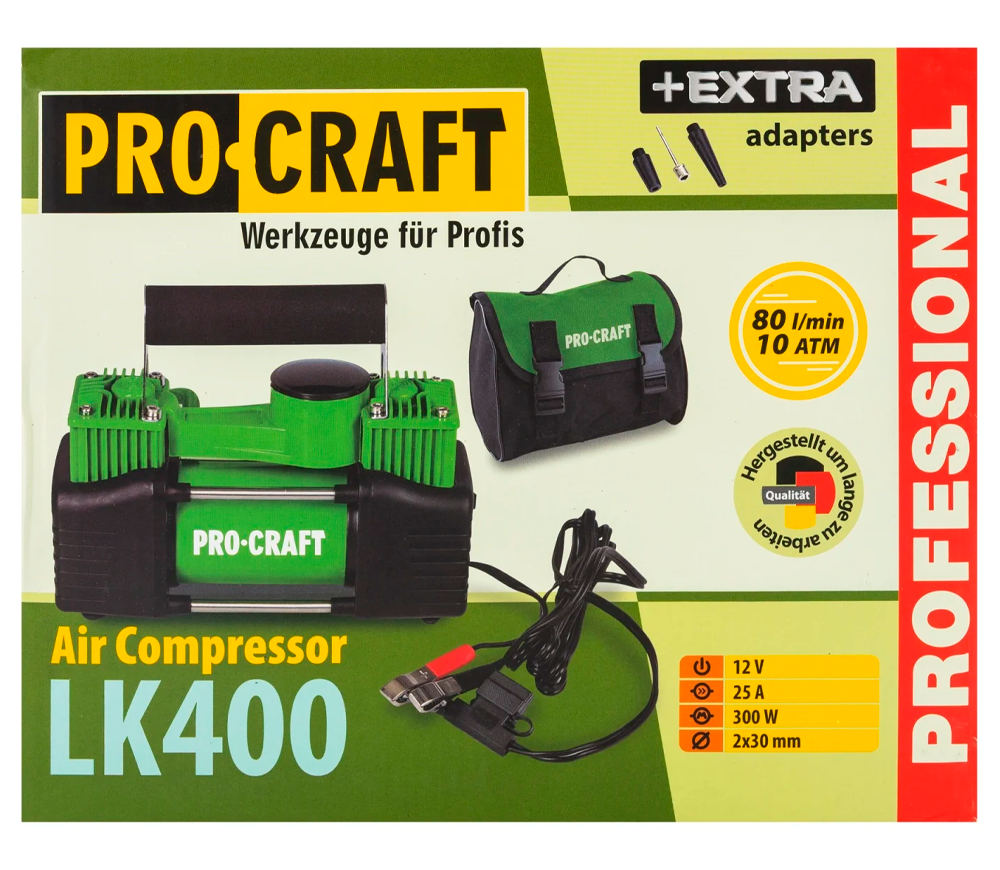 Автокомпрессор ProCraft LK400 276вт 10бар 80л/мин photo 7