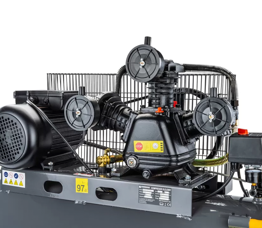 Компрессор POWERMAT PM-KO-100T-230V 650л/мин 100л photo 3