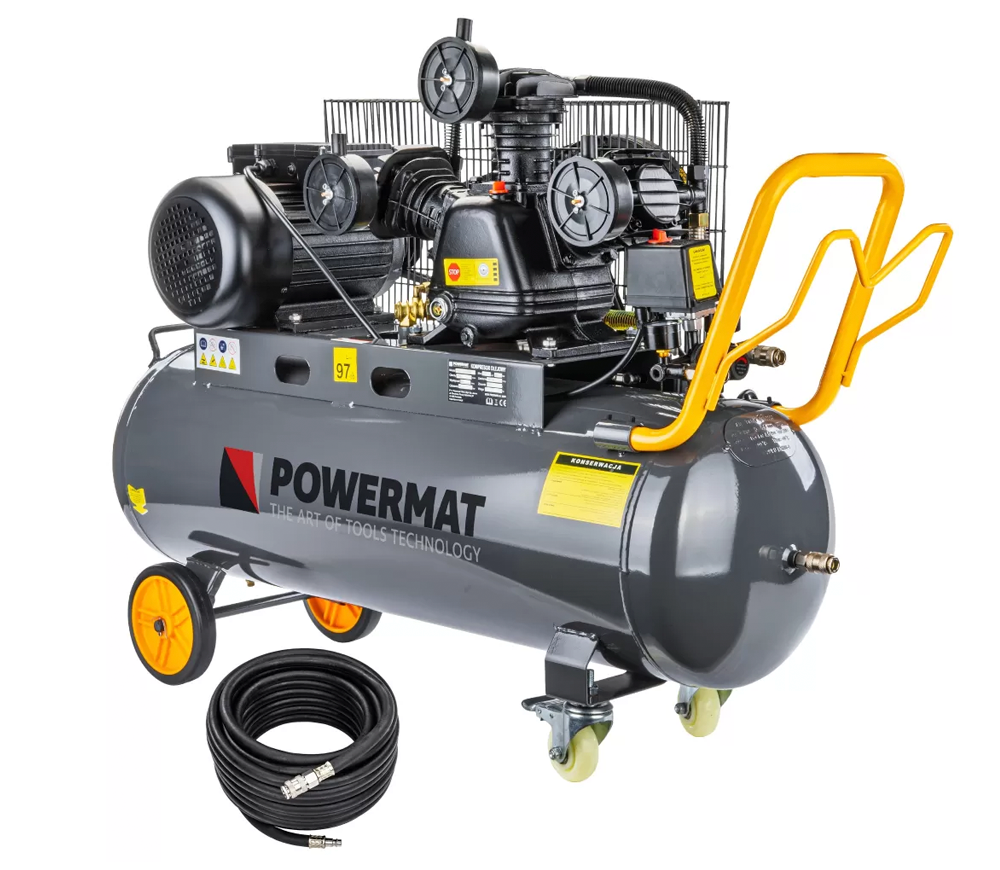Компрессор POWERMAT PM-KO-100T-230V 650л/мин 100л photo
