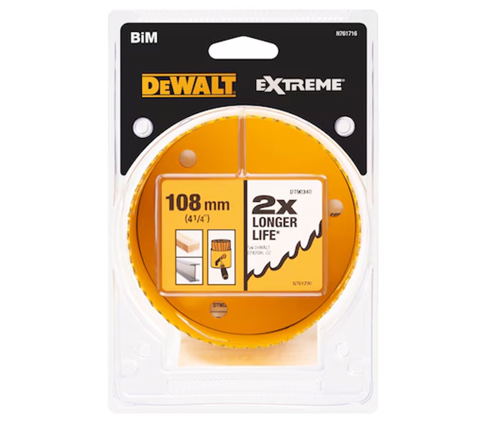 Коронка биметалическая DEWALT DT90340 108мм photo 1