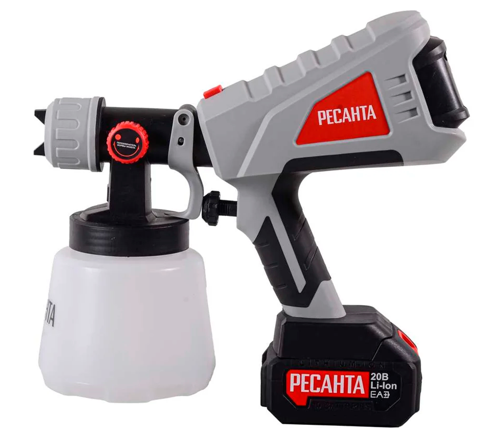 Pulverizator de vopsea fără fir RESANTA АКП-20Li 20V 4Ah photo 0