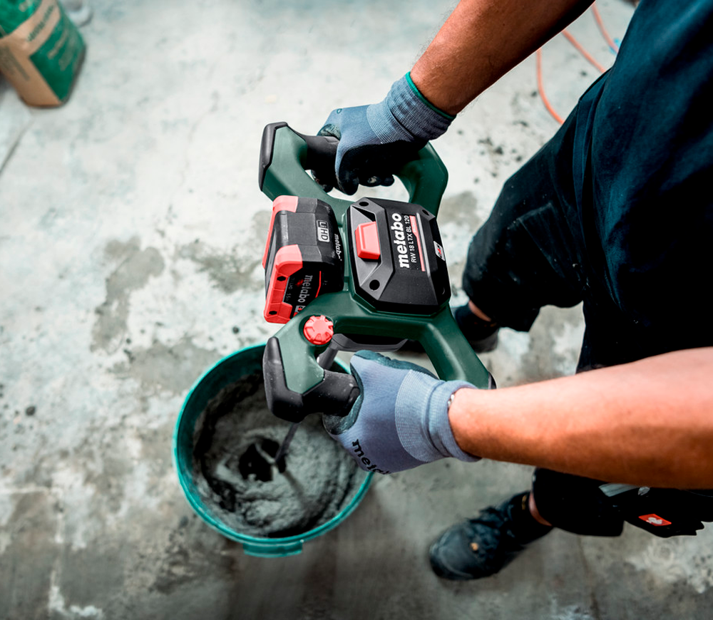 Mașină de amestecat mortar cu acumulator (fără bat) METABO RW18 LTX Bl 120 18V photo 4