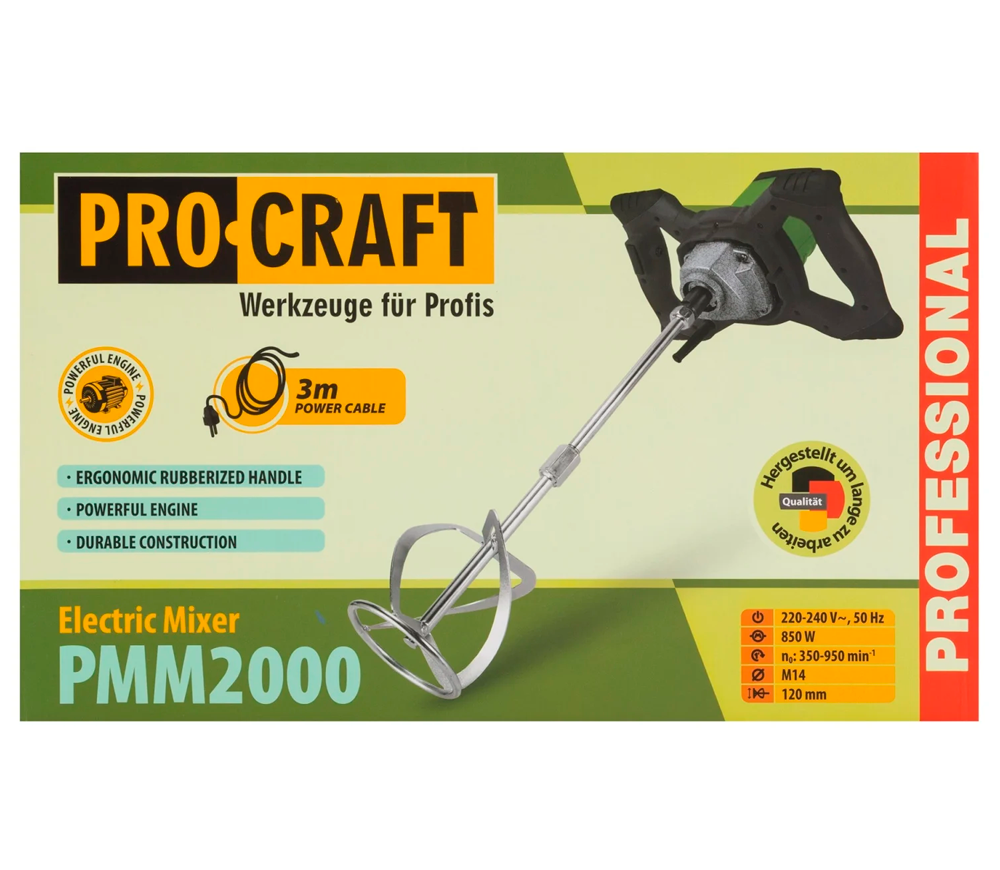Mașină de amestecat mortar ProCraft PMM2000 850w photo 1