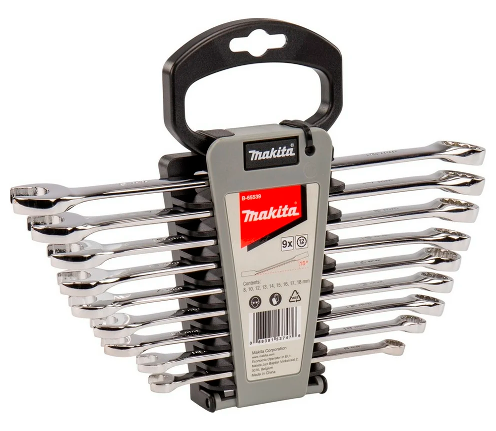 Set de chei combinate 9 buc MAKITA B-65539 8-18mm photo 0