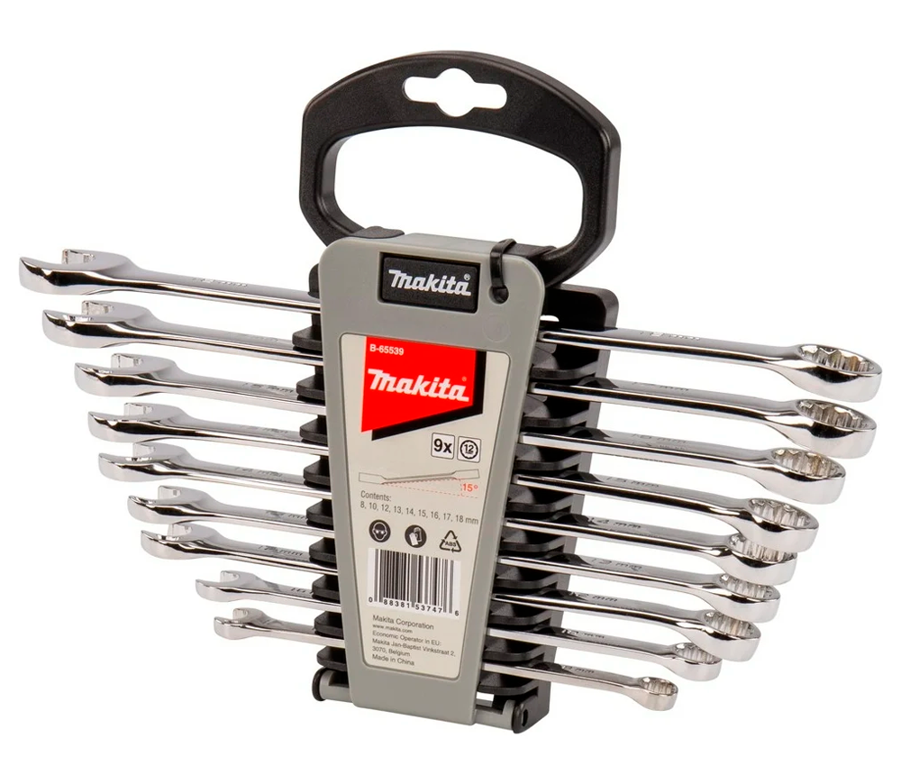 Set de chei combinate 9 buc MAKITA B-65539 8-18mm photo 1