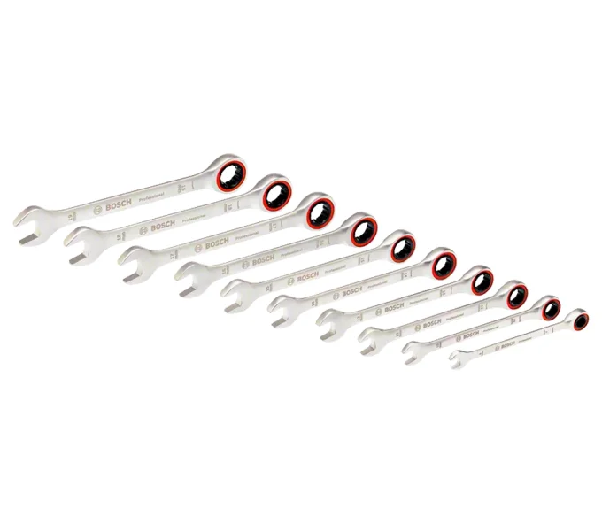 Set de chei cu clichet 10 piese  BOSCH 1600A02AU0 8-19mm-3