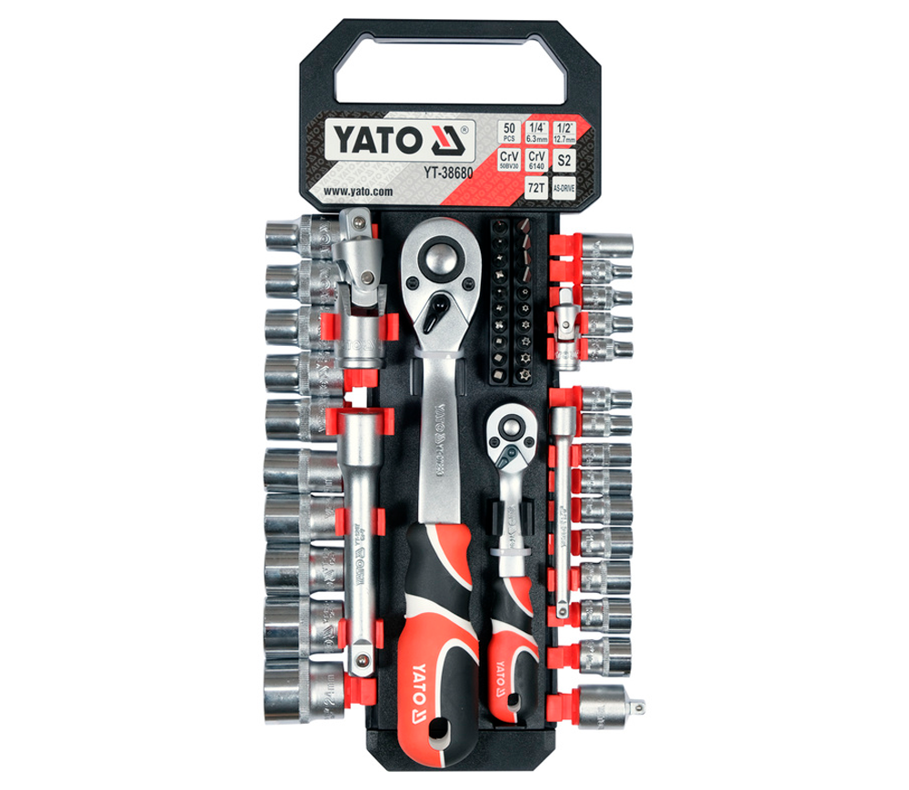 Набор головок торцевых 51 предмета YATO YT38680 4-24 мм photo