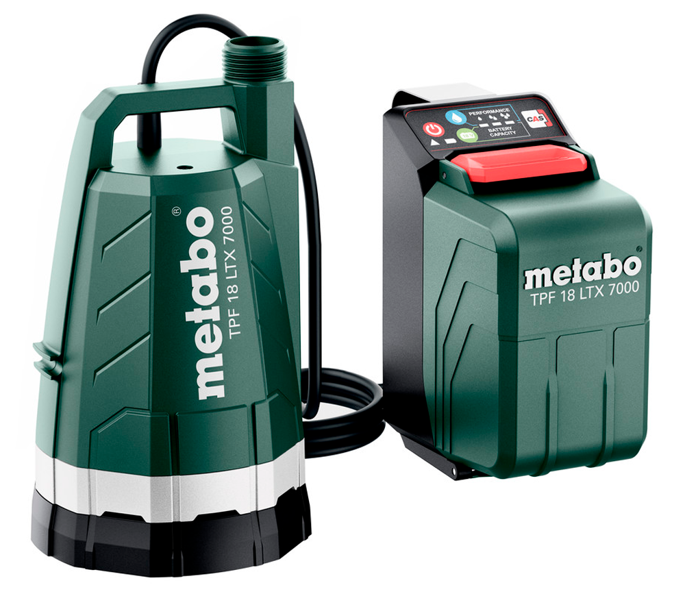 Pompă de drenaj cu acumulator (fără bat) METABO TPF 18 LTX 7000 7000l/h 18V photo
