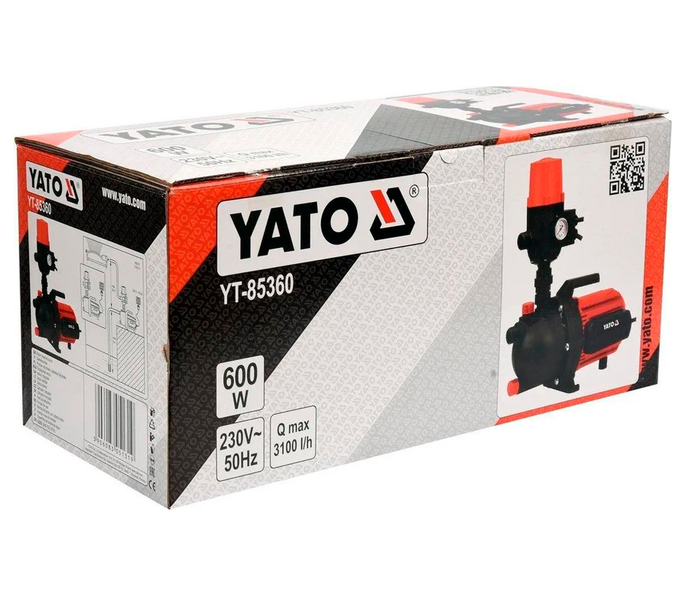Садовый насос YATO YT85360 600вт 3100л/ч photo 3