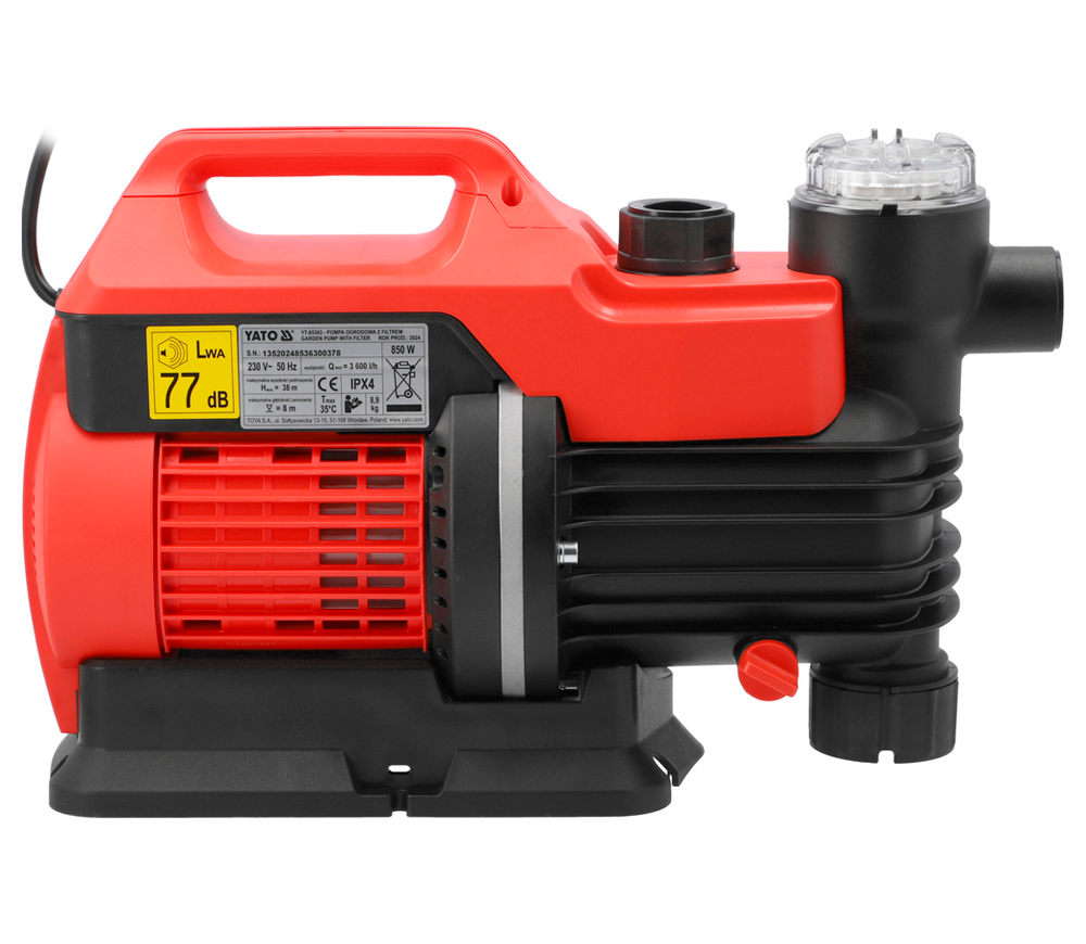 Pompă de grădină YATO YT85363 850w 3600l/h photo 2