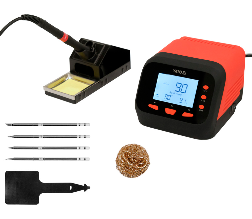Stație de lipit cu conrol a temperaturii YATO YT82462 75w 480°C Rețea photo 0