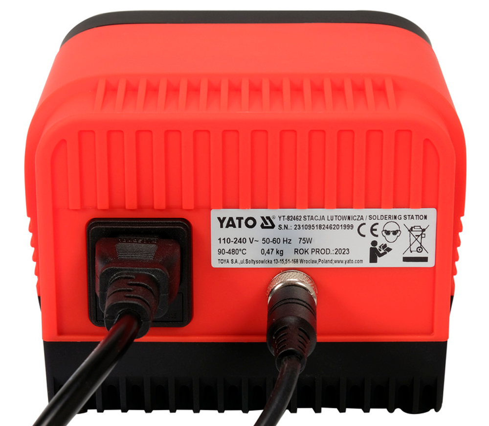 Stație de lipit cu conrol a temperaturii YATO YT82462 75w 480°C Rețea photo 5