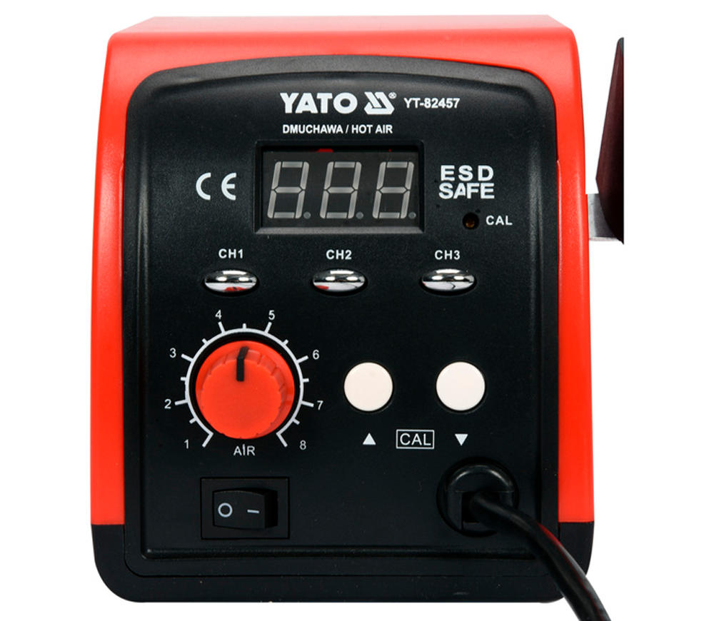 Stație de lipit cu aer cald YATO YT82457 750w 500°C Rețea photo 2