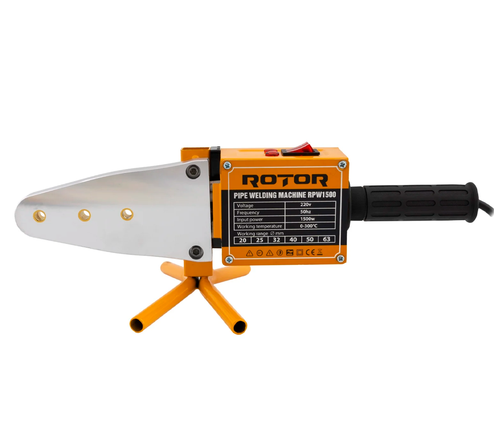 Aparat de lipit tevi din polipropilena ROTOR RPW1500 1500w 20/25/32/40/50/63mm photo 1
