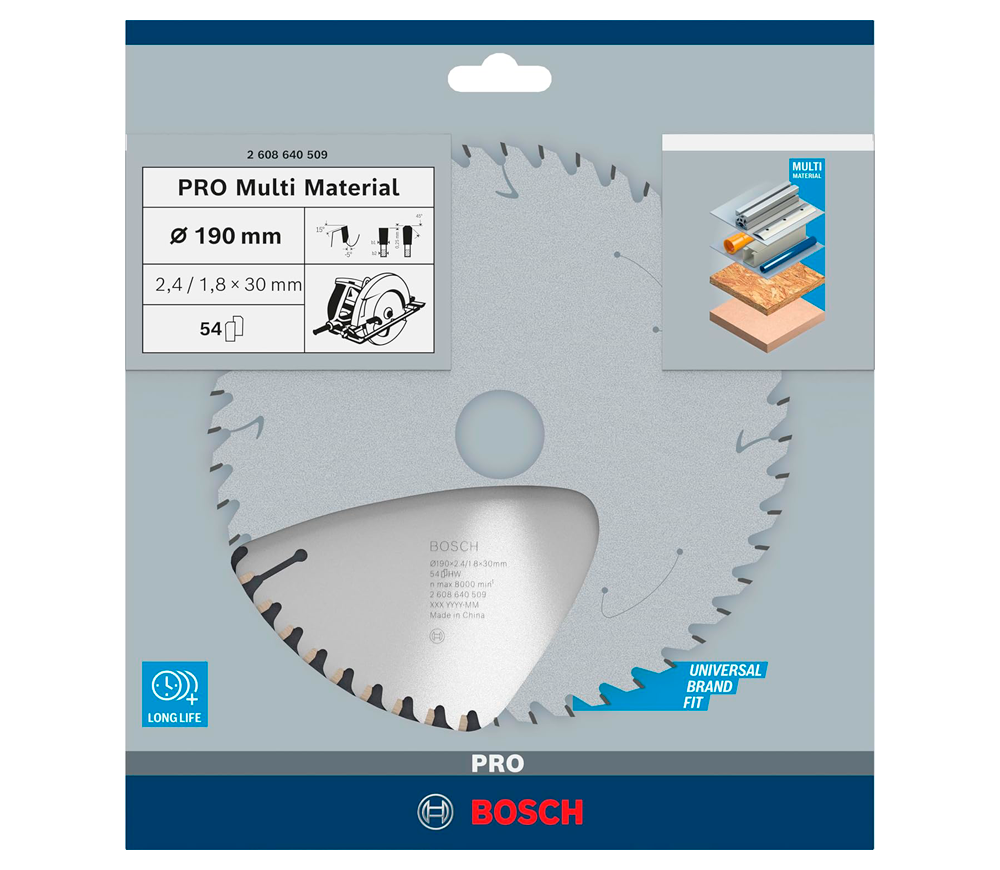 Disc pentru fierastrau electric BOSCH MultiMaterial 190mm 2.4mm photo 0