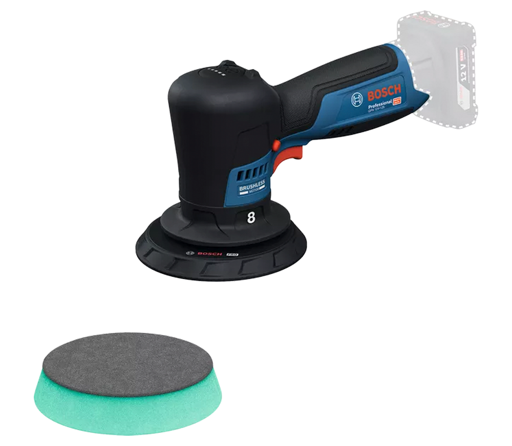 Mașină de șlefuit excentrică fără fir (fără bat) BOSCH GPX 12V-125 125mm 12V photo 0