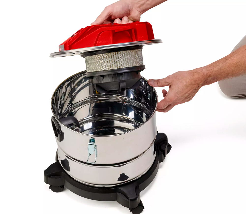 Aspirator wireless pentru cenușă (fără bat) EINHELL TE-AV 18/15 Li С-SOLO 18V 100mbar 15L photo 2