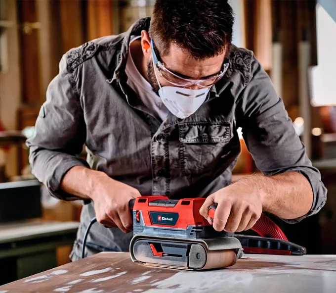 Шлифмашина ленточная EINHELL TE-BS 850 E 850вт 75 мм-3