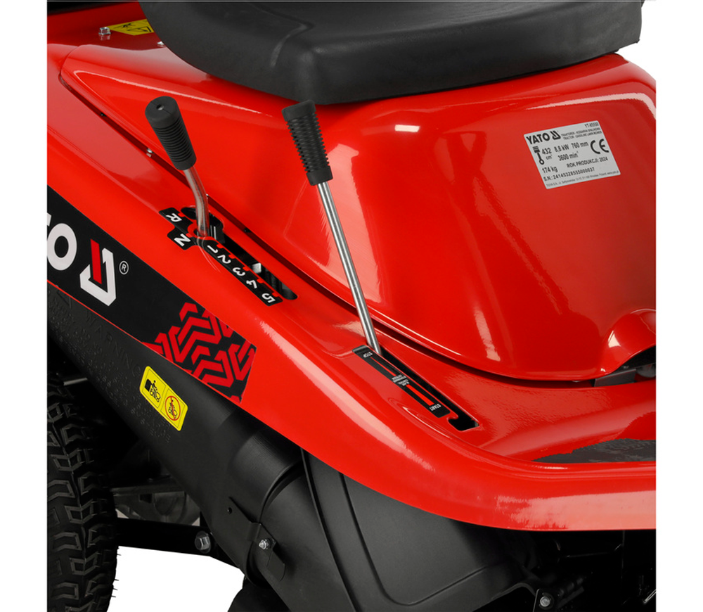 Tractor de tuns iarbă cu motor pe benzină YATO YT85550 760mm 12cp photo 6