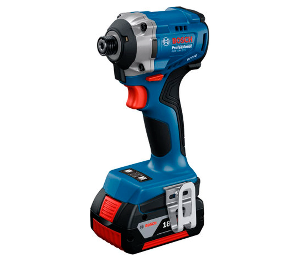 Винтовёрт аккумуляторный ударный BOSCH GDR 18V-215 18В 4Ач photo 0