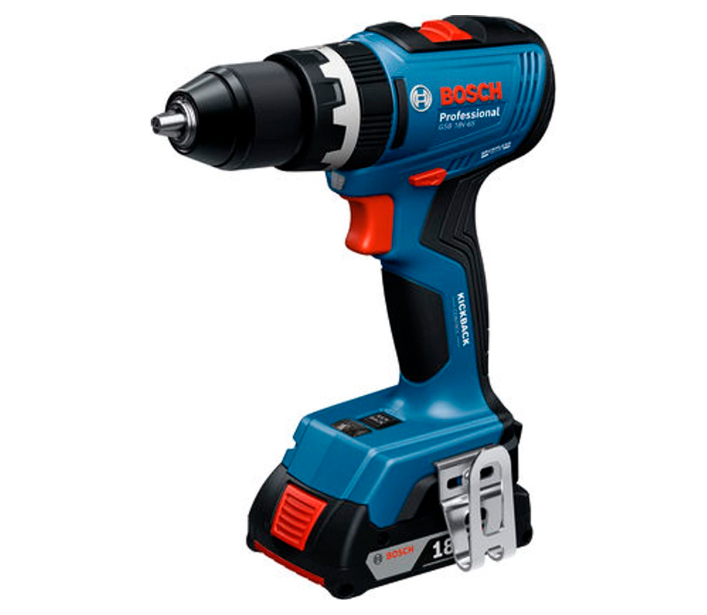 Шуруповёрт аккумуляторный ударный BOSCH GSB 18V-65 18В 4Ач photo 0