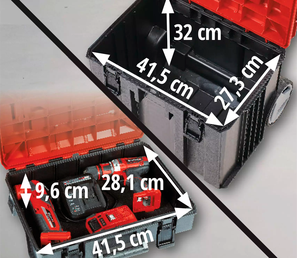 Cutie pentru scule cu 3 nivele EINHELL -CASE TOWER Plastic photo 3